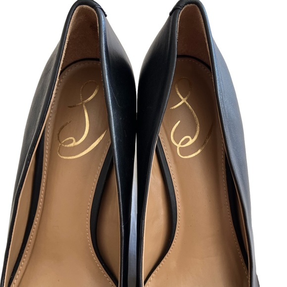 SAM EDELMAN Rika Kitten Heel Black Leather Size 7.5 - Picture 4 of 11